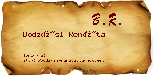 Bodzási Renáta névjegykártya