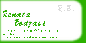 renata bodzasi business card